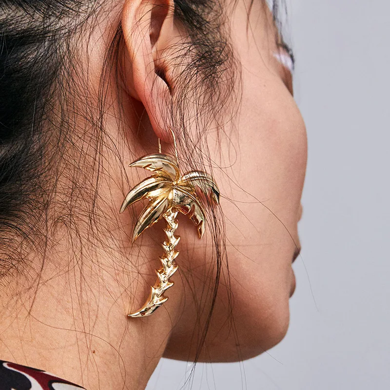 New Bohemian Ethnic Long Golden Palm Tree Dangle Drop Earrings for Women Plant Metal Statement Earrings Wedding Za Jewelry
New Bohemian Ethnic Long Golden Palm Tree Dangle Drop Earrings for Women Plant Metal Statement Earrings Wedding Za Jewelry