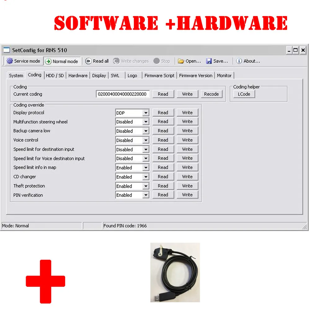 SetConfig for RNS Identify the Troublesome Units Change the PIN Code Erase the NAND Memory Obd2 Scanner Car diagnostic Software
SetConfig for RNS Identify the Troublesome Units Change the PIN Code Erase the NAND Memory Obd2 Scanner Car diagnostic Software