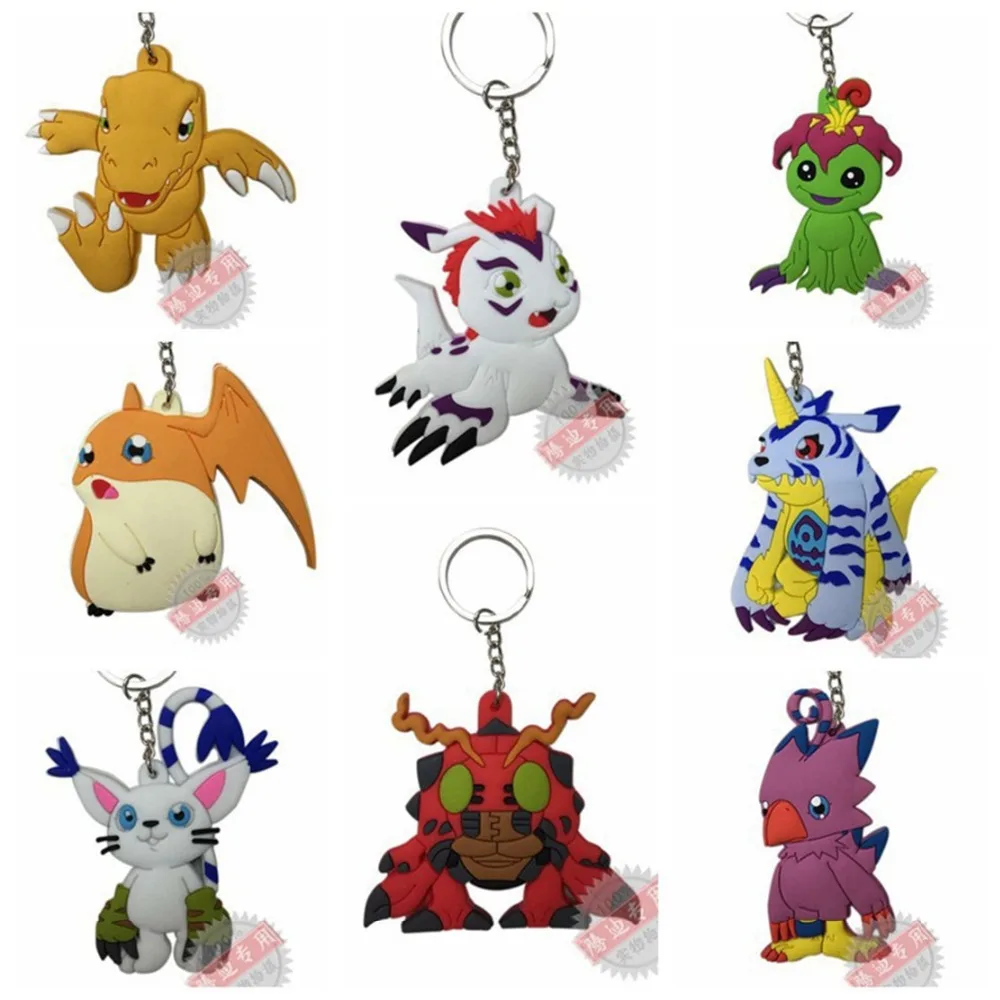Digimon Adventure Cartoon PVC key chain Greymon Patamon Tailmon classic anime Double-sided soft rubber Llaveros Bag Pendant toys
Digimon Adventure Cartoon PVC key chain Greymon Patamon Tailmon classic anime Double-sided soft rubber Llaveros Bag Pendant toys