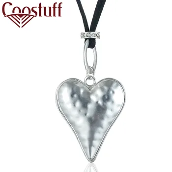 Trendy Jewelry for Women Love Heart Pendant Long Necklace for Women SIlver Color BLack Rope Chain suspension jewellery 2020 New
Trendy Jewelry for Women Love Heart Pendant Long Necklace for Women SIlver Color BLack Rope Chain suspension jewellery 2020 New