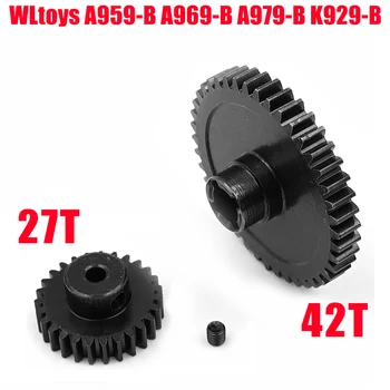 Metal 42T Reduction Spur Gear Diff Main & Motor Pinion Gear 27T For WLtoys A959-B A969-B A979-B K929-B Replacement of A959-B-15
Metal 42T Reduction Spur Gear Diff Main & Motor Pinion Gear 27T For WLtoys A959-B A969-B A979-B K929-B Replacement of A959-B-15