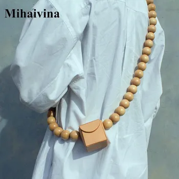 Mihaivina Women Bead PU Round Beach Shoulder Bag Mini Wooden Beads Chains Box Bags Small Handbag Beading Bamboo Crossbody Bag
Mihaivina Women Bead PU Round Beach Shoulder Bag Mini Wooden Beads Chains Box Bags Small Handbag Beading Bamboo Crossbody Bag