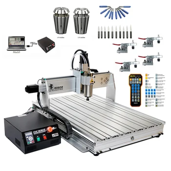 2200W 8060 CNC Router Cutter 3 Axis USB 2.2KW Engraving Machine Remote MACH3 Controller 10pcs Cutting Tools
2200W 8060 CNC Router Cutter 3 Axis USB 2.2KW Engraving Machine Remote MACH3 Controller 10pcs Cutting Tools