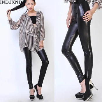 High Quality PU Leather Pants Women Winter Female High Waist Elastic P[u Leather Stretch Slim Women Pencil Pants With Zipper
High Quality PU Leather Pants Women Winter Female High Waist Elastic P[u Leather Stretch Slim Women Pencil Pants With Zipper