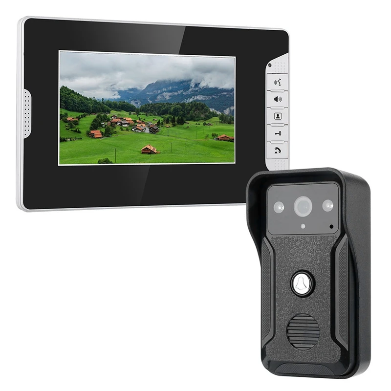 Mountainone 7-Inch Display Cable Video Phone Doorbell Infrared Rainband European Standard Plug Intercom System Black Abs+Alumi
Mountainone 7-Inch Display Cable Video Phone Doorbell Infrared Rainband European Standard Plug Intercom System Black Abs+Alumi