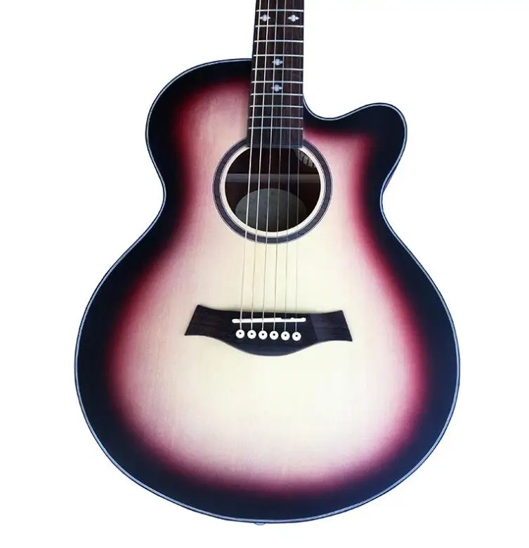 40 inch acoustic guitar spruce Sapele wood beginners missing corner mid-range acoustic guitar factory direct wholesale
40 inch acoustic guitar spruce Sapele wood beginners missing corner mid-range acoustic guitar factory direct wholesale