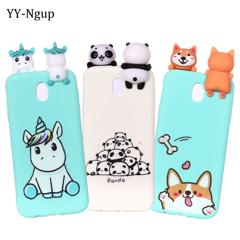 Coque for Samsung Galaxy J5 2017 Phone Case 3D Unicorn Panda Dog Silicone Case Cover on sFor Samsung J5 J3 J7 2017 EU Case Women