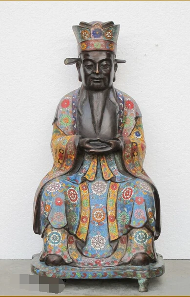 xd 002706 20"Chinese Folk Bronze Copper cloisonne Bless you get rich God of wealth statue
xd 002706 20"Chinese Folk Bronze Copper cloisonne Bless you get rich God of wealth statue