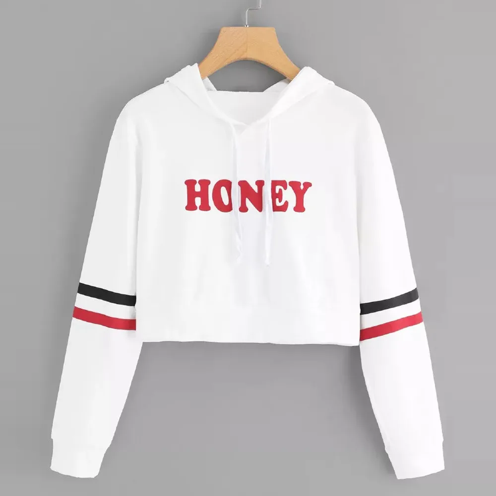 Fashion Autumn Casual Womens Letters Long Sleeve Hoodie Crop Top Ladies Sweatshirt Pullover Tops Poleron Mujer Moletom
Fashion Autumn Casual Womens Letters Long Sleeve Hoodie Crop Top Ladies Sweatshirt Pullover Tops Poleron Mujer Moletom