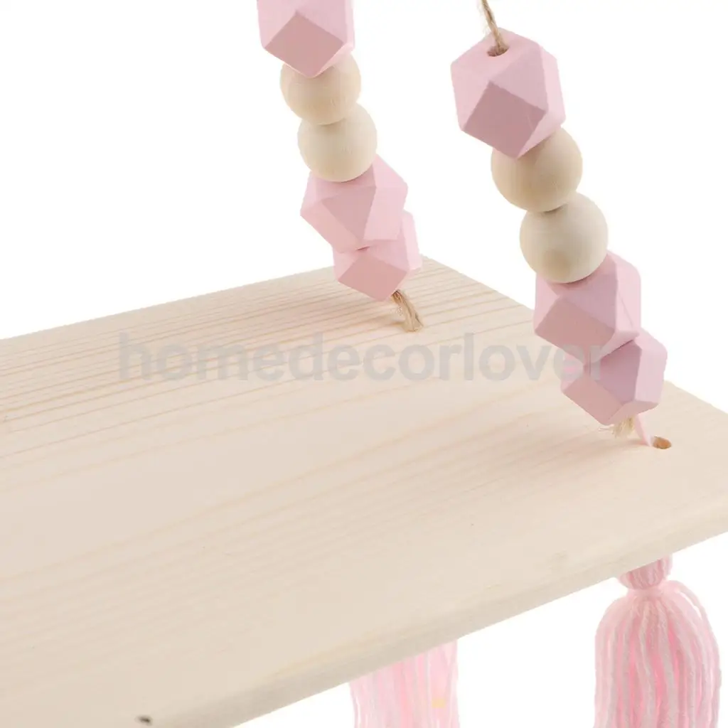 Wall Hanging Wooden Shelves Floating Wall Shelf Home Decor Baby Kids Room Storage Holder Hanger