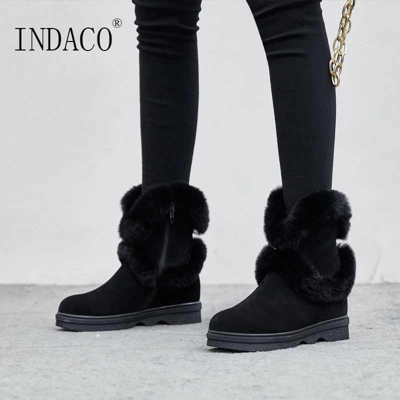 Rex Rabbit Hair Wool Snow Boots Female 2018 New Winter Plus Velvet Height Increased Winter Warm Boots 4CM
Rex Rabbit Hair Wool Snow Boots Female 2018 New Winter Plus Velvet Height Increased Winter Warm Boots 4CM