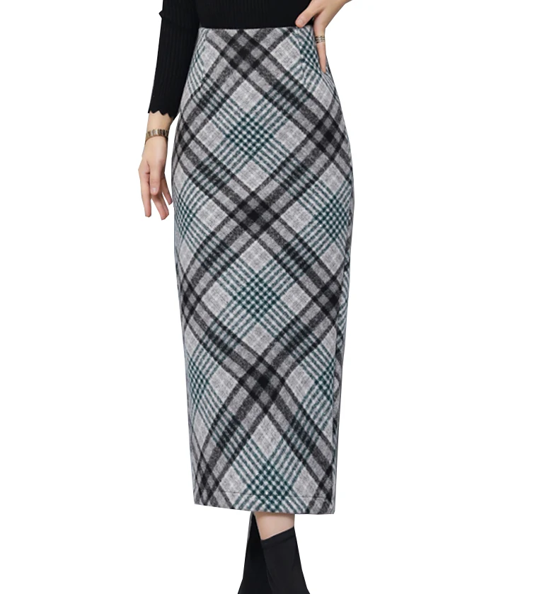 Woolen Midi Skirts 2019 Winter High Waist Striped Plaid Mid-calf Length office Jupe Femme Saia Midi Workwear Women Pencil Skirt
Woolen Midi Skirts 2019 Winter High Waist Striped Plaid Mid-calf Length office Jupe Femme Saia Midi Workwear Women Pencil Skirt