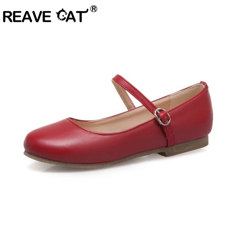REAVE CAT Women Flats Shoes round Toe Girl lady Leather buckle shoes Women Ballet Flat Shoes low heel Loafer Shoes big size 43 3
REAVE CAT Women Flats Shoes round Toe Girl lady Leather buckle shoes Women Ballet Flat Shoes low heel Loafer Shoes big size 43 3