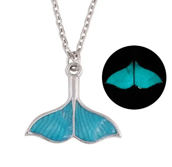 Fashion Luminous Fish Tail Pendant Necklace Shiny Creative Fishtail Pendant Bohemia Ethnic Style Women Jewelry
Fashion Luminous Fish Tail Pendant Necklace Shiny Creative Fishtail Pendant Bohemia Ethnic Style Women Jewelry
