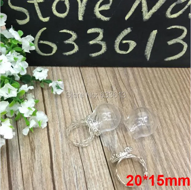 Free ship 50sets/lot 20*15mm glass globe & silver ring flower finding set glass globes set glass vial pendant glass cover orbs
Free ship 50sets/lot 20*15mm glass globe & silver ring flower finding set glass globes set glass vial pendant glass cover orbs