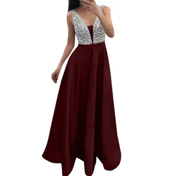 Women Fashion Dress Sequin Dresses Sleeveless V-neck Long Evening Party Patchwork Bling Shining Tunic Female Clothes Maxi Soft
Women Fashion Dress Sequin Dresses Sleeveless V-neck Long Evening Party Patchwork Bling Shining Tunic Female Clothes Maxi Soft