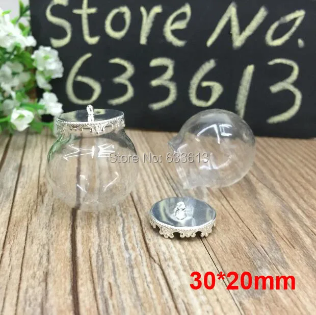 Free ship!! 20sets/lot 30*20mm glass globes with silver crown findings with ring set glass bubble DIY vial pendant glass orbs
Free ship!! 20sets/lot 30*20mm glass globes with silver crown findings with ring set glass bubble DIY vial pendant glass orbs