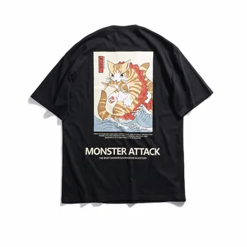 2019 SS Monster Attack Harajuku Men's T Shirts Summer Japan Style Funny Monster Cat Crew Neck Short Sleeved Cotton Tee Shirts
2019 SS Monster Attack Harajuku Men's T Shirts Summer Japan Style Funny Monster Cat Crew Neck Short Sleeved Cotton Tee Shirts