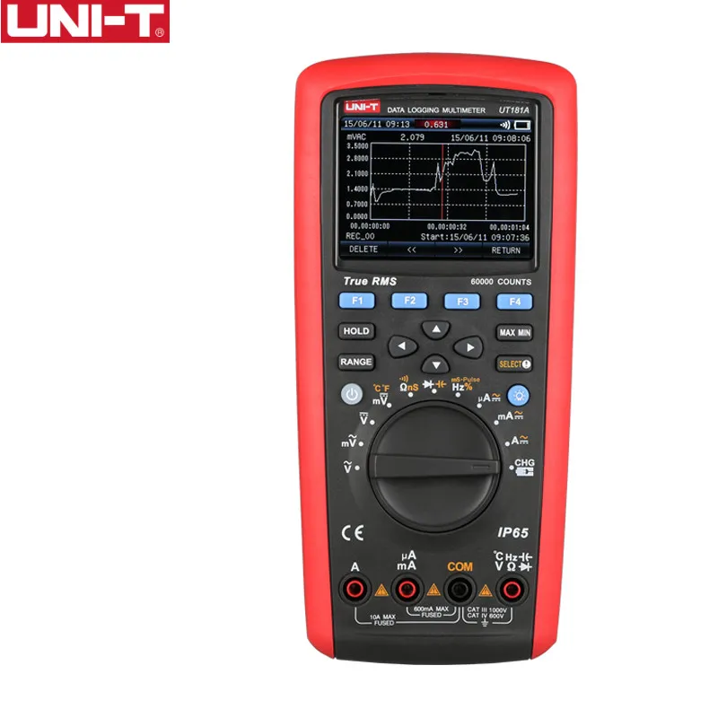UNI-T UT181A True RMS Datalogging Multimeters,0.1% Test Accuracy,Smart Phone/PC Software,Trend Capture Function IP65 Waterproof
UNI-T UT181A True RMS Datalogging Multimeters,0.1% Test Accuracy,Smart Phone/PC Software,Trend Capture Function IP65 Waterproof
