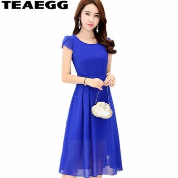 TEAEGG Women Summer Dress Chiffon Vestidos Verano 2020 Blue Party Dresses Casual Solid Womens Dresses Large Sizes 3XL AL1194
TEAEGG Women Summer Dress Chiffon Vestidos Verano 2020 Blue Party Dresses Casual Solid Womens Dresses Large Sizes 3XL AL1194