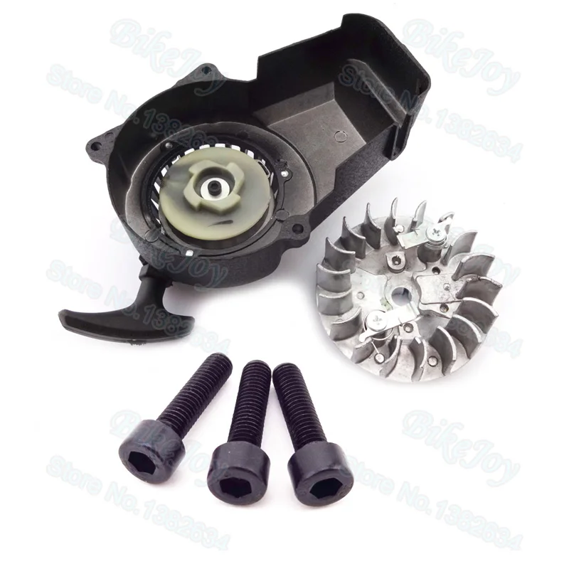 New Aluminum Alloy Easy Pull Start Starter + Flywheel w Claw for 47cc 49cc Pocket Mini Moto Dirt Bike Crosser ATV Quad Minimoto
New Aluminum Alloy Easy Pull Start Starter + Flywheel w Claw for 47cc 49cc Pocket Mini Moto Dirt Bike Crosser ATV Quad Minimoto