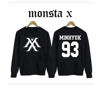 Kpop new idol group monsta x member name printing spring autum sweatshirt fans supportive o neck pullover hoodie
Kpop new idol group monsta x member name printing spring autum sweatshirt fans supportive o neck pullover hoodie