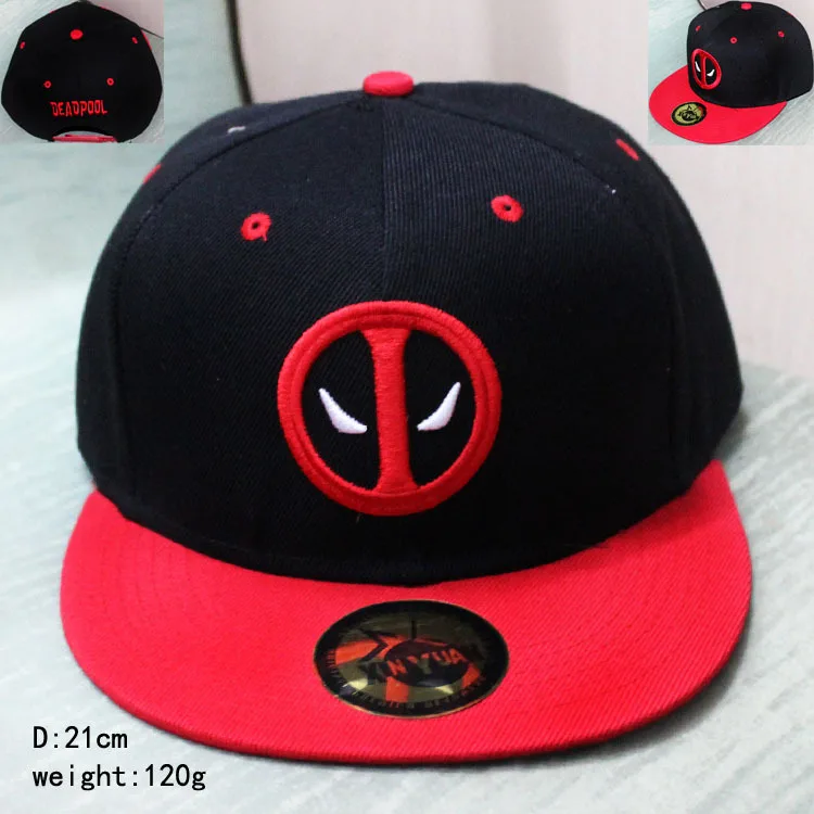 2017 new Deadpool hip pop hat anime red black cap cotton girls boy baseball hat CA270