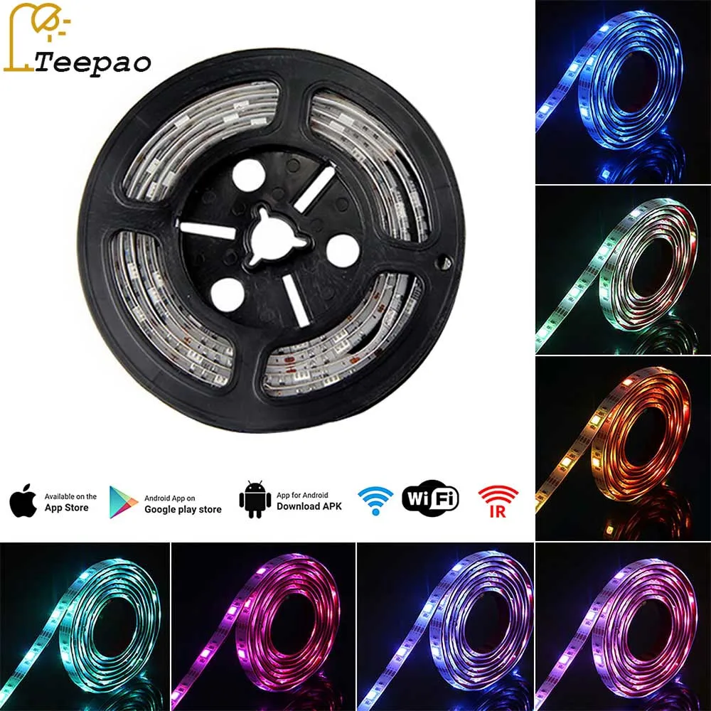 WiFi RGB Strip light controller Syc control by Alexa Google Home Smart Phone+5M 150LED 5050 RGB strip LED strip light+Power set
WiFi RGB Strip light controller Syc control by Alexa Google Home Smart Phone+5M 150LED 5050 RGB strip LED strip light+Power set
