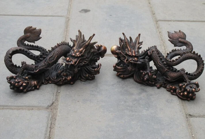 wholesale factory Chinese Pure Bronze Copper Two Dragon Palace Feng shui Wealth Statue pair
wholesale factory Chinese Pure Bronze Copper Two Dragon Palace Feng shui Wealth Statue pair