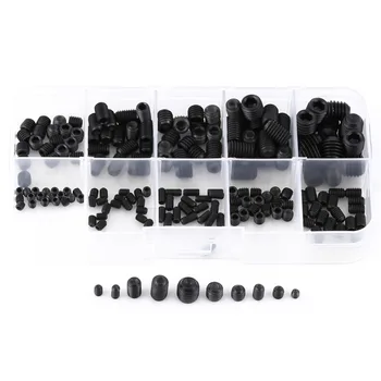 200pcs M3 M4 M5 M6 M8 Grub Screw Hex Socket Head Grub Set Screw Cup Point Assortment Kit With Box
200pcs M3 M4 M5 M6 M8 Grub Screw Hex Socket Head Grub Set Screw Cup Point Assortment Kit With Box