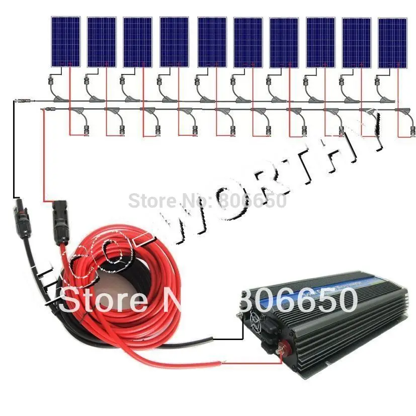 

DE stock Large EU style 1000W COMPLETE KIT: on grid solar system 10*100W WATT 12V PV poly Solar cell Panel no taxis no duty