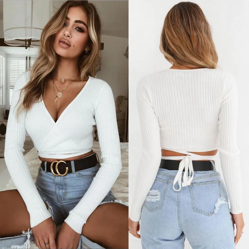 3 Colors Summer Kawaii Sexy Slim Skinny Short T-shirt Women Long Sleeve T Shirt Tops Cross V-neck Sexy Crop Top Tee Shirt
3 Colors Summer Kawaii Sexy Slim Skinny Short T-shirt Women Long Sleeve T Shirt Tops Cross V-neck Sexy Crop Top Tee Shirt
