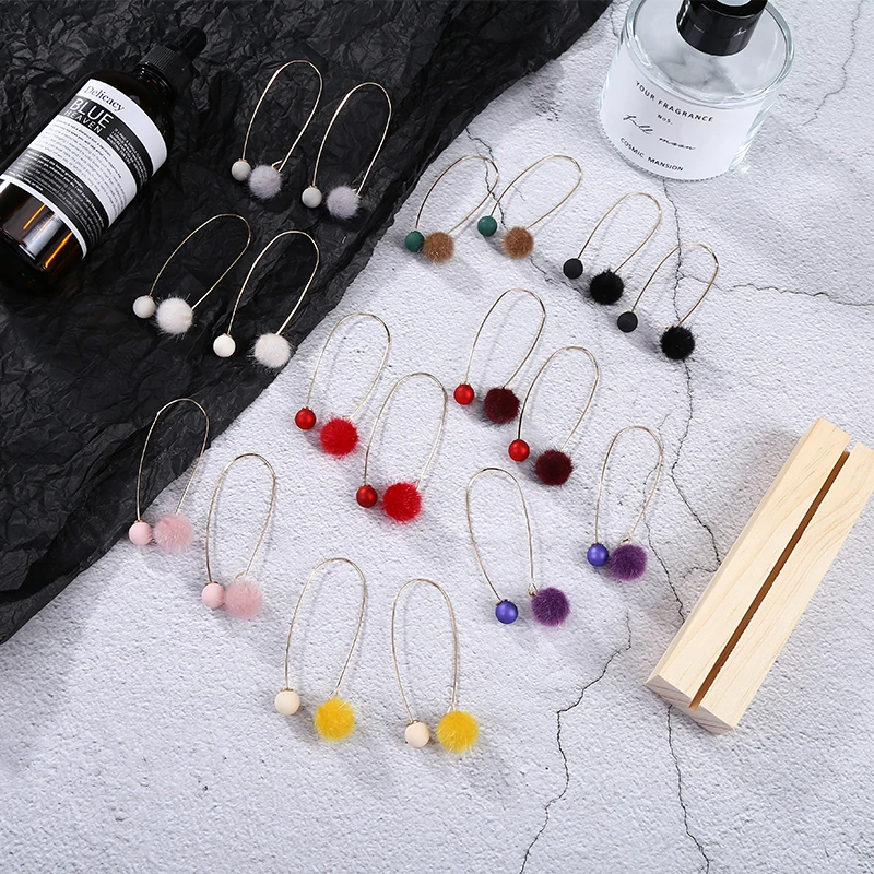 Noverty Design Cute Sexy Long Soft Pom Pom Fur Ball Drop Earrings For Women Fashion Accessories Student Girls Ear Jewelry Gifts
Noverty Design Cute Sexy Long Soft Pom Pom Fur Ball Drop Earrings For Women Fashion Accessories Student Girls Ear Jewelry Gifts