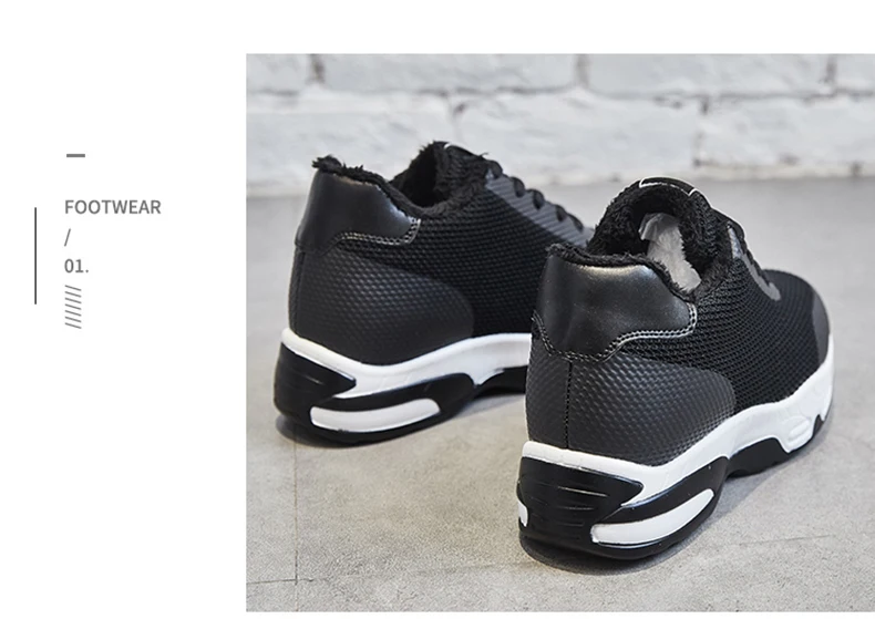 Women Winter Fashion Sneakers Height Increased Casual Shoes Lace Up Wedges Sneaker Shoes Woman Platform Sneakers Tenis XZ96 (9)