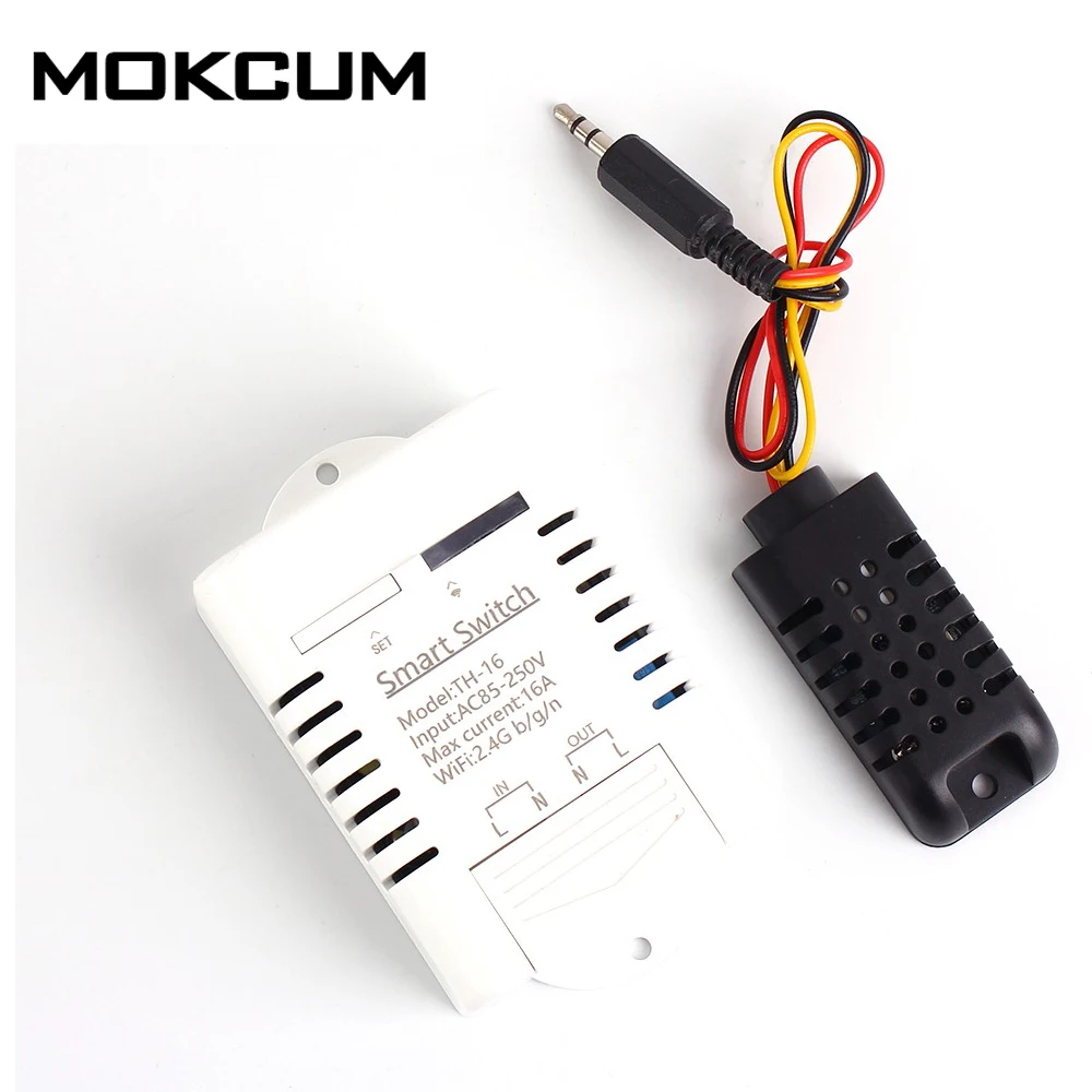 AC 85V-250V 16A Wireless WIFI Intelligent Control Switch AM2301 Temperature Humidity Monitor IoT for iPhone Android Smartphone
AC 85V-250V 16A Wireless WIFI Intelligent Control Switch AM2301 Temperature Humidity Monitor IoT for iPhone Android Smartphone