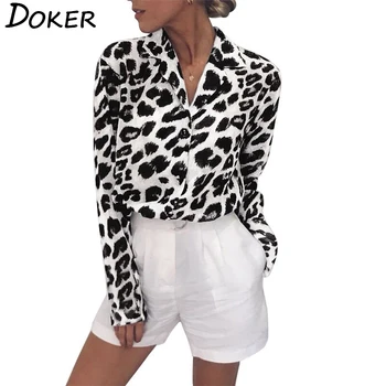 Women Blouses Shirts Sexy V-neck Long Sleeve Chiffon Blouse Leopard Print Shirt Casual Tops Work Wear Blusas Mujer De Moda 2019
Women Blouses Shirts Sexy V-neck Long Sleeve Chiffon Blouse Leopard Print Shirt Casual Tops Work Wear Blusas Mujer De Moda 2019