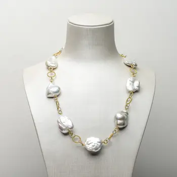 Free Shipping Big 19-22mm Real Freshwater Kasumi White Pearl Link Necklace 925 Sterling Silver
Free Shipping Big 19-22mm Real Freshwater Kasumi White Pearl Link Necklace 925 Sterling Silver