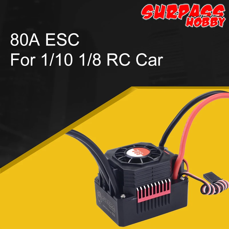 SURPASS HOBBY KK 80A ESC Waterproof Electric Speed Controller for 1/10 1/8 RC Car Power 3670 Brushless Motor
SURPASS HOBBY KK 80A ESC Waterproof Electric Speed Controller for 1/10 1/8 RC Car Power 3670 Brushless Motor