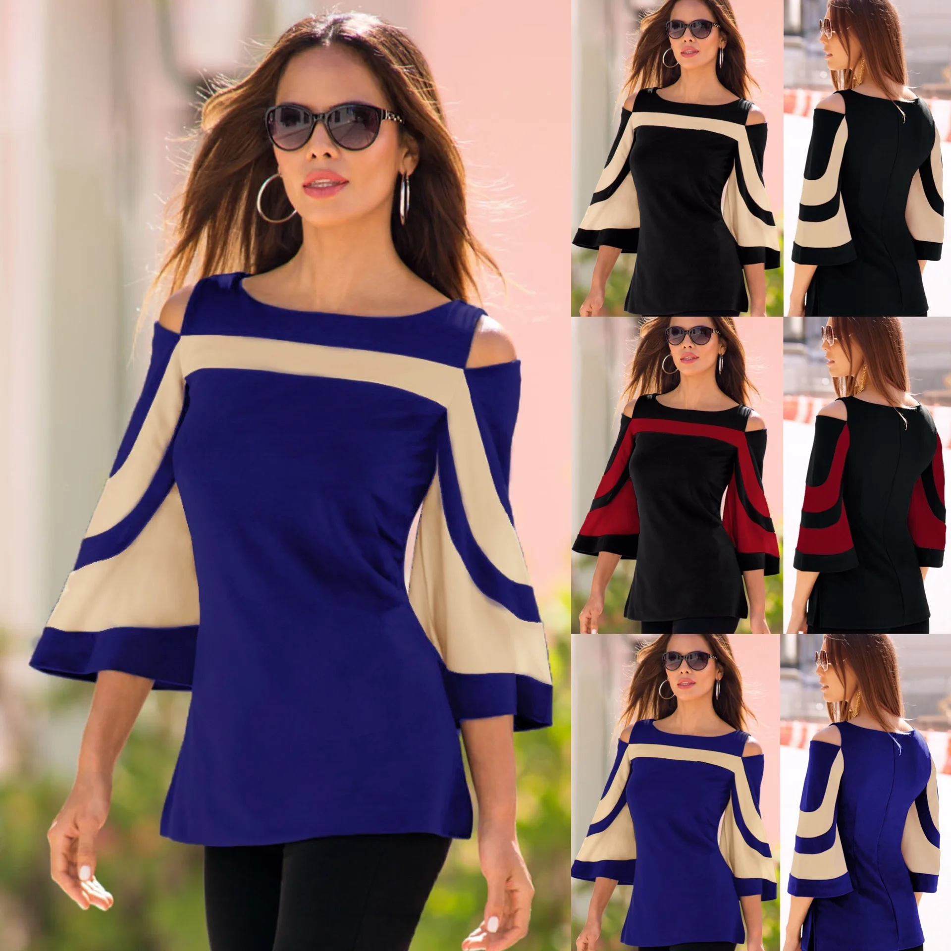 2019 Summer Women T-Shirt Elegant Sexy Streetwear Black Blue Fashion Wine red Women Summer Tops Summer Casual Office Women Tops
2019 Summer Women T-Shirt Elegant Sexy Streetwear Black Blue Fashion Wine red Women Summer Tops Summer Casual Office Women Tops
