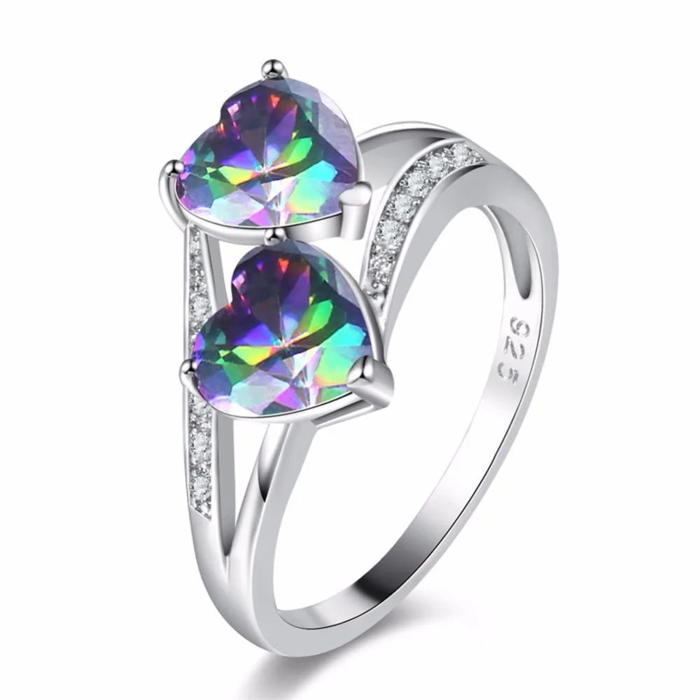 Engagement Women 925 Sterling Silver Ring Multi Blue Heart Shape Crystal CZ Romantic Gift Fashion Jewelry Love Ring
Engagement Women 925 Sterling Silver Ring Multi Blue Heart Shape Crystal CZ Romantic Gift Fashion Jewelry Love Ring