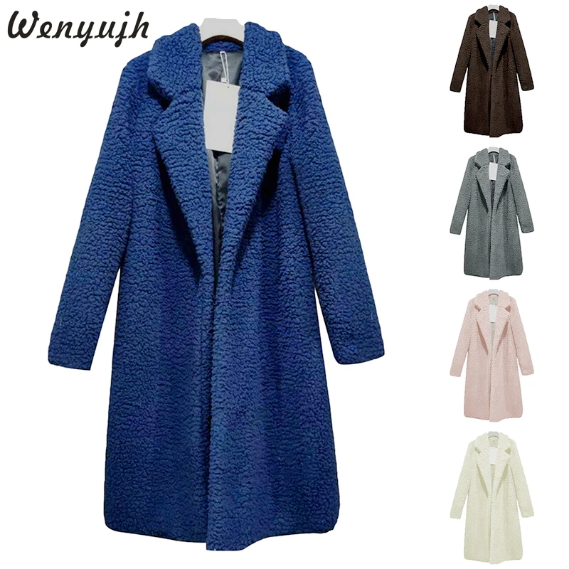 Wenyujh 2019 Autumn Winter Thicken Women Long Coat Faux Fur Jackets Lapel Teddy Cardigan Slim Plus Size Lamb Wool Outwear
Wenyujh 2019 Autumn Winter Thicken Women Long Coat Faux Fur Jackets Lapel Teddy Cardigan Slim Plus Size Lamb Wool Outwear