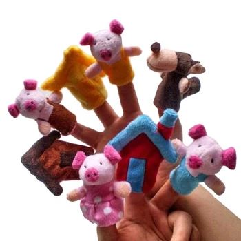 8 Kids Cartoon Animal Finger Puppet Three Little Pigs Finger Toy Finger Doll Cloth Educational Hand Puppets Dolls Tell Story Toy
8 Kids Cartoon Animal Finger Puppet Three Little Pigs Finger Toy Finger Doll Cloth Educational Hand Puppets Dolls Tell Story Toy