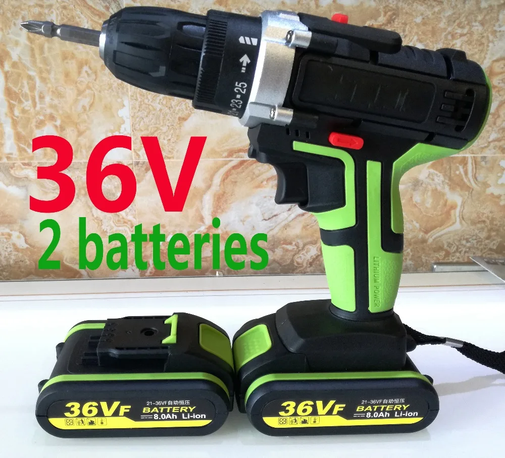 50 N/M 36V 8000mAh Torque 2 Batteries Drill Electric Screwdriver Power Tools Electric Drill Drilling Battery Screwdriver
50 N/M 36V 8000mAh Torque 2 Batteries Drill Electric Screwdriver Power Tools Electric Drill Drilling Battery Screwdriver