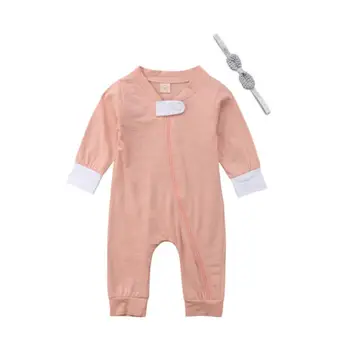 Newborn Baby Infant Toddler Boys Girls Long Sleeves Cotton Front Zipper Romper Body suit Jumpsuit Headband Sleepwear Clothes
Newborn Baby Infant Toddler Boys Girls Long Sleeves Cotton Front Zipper Romper Body suit Jumpsuit Headband Sleepwear Clothes