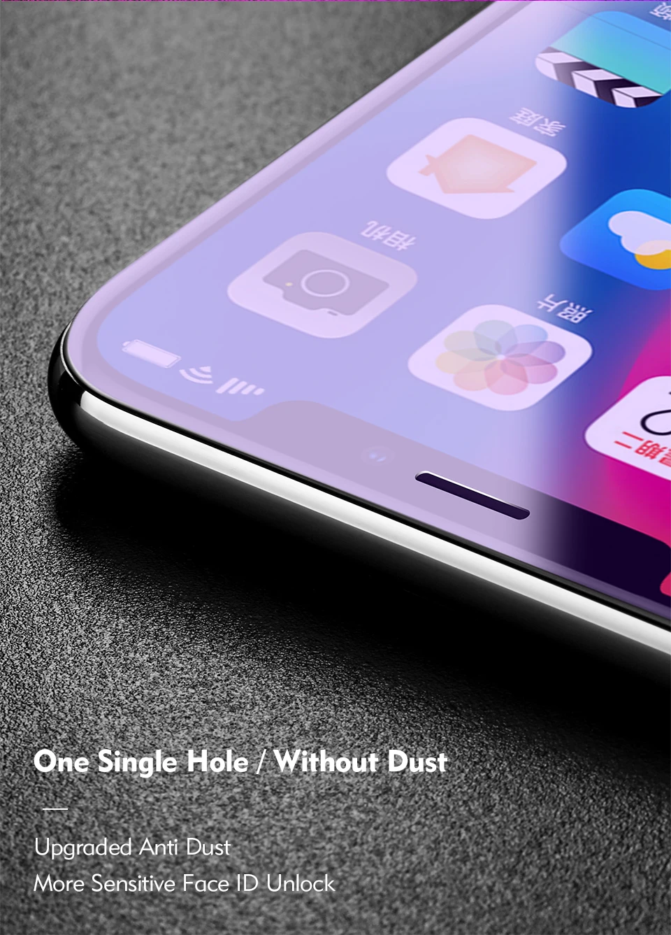 3D Curved Edge Anti Blue Light Glass For iPhone X Screen Protector Exhaust Automatically & & Without Bubbles For iPhone X Glass (2)