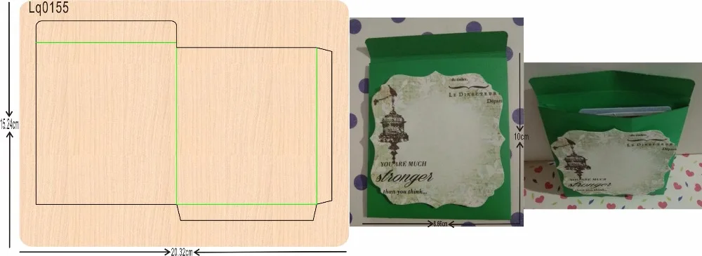 Card box new wooden mould cutting dies for scrapbooking Thickness-15.8mm
