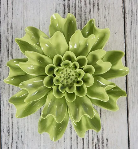 Фото Green Flower DIY Removable Art Ceramic Chrysanthe Wall Stickers Decals Living Room Bedroom TV Sofa Background Decor |