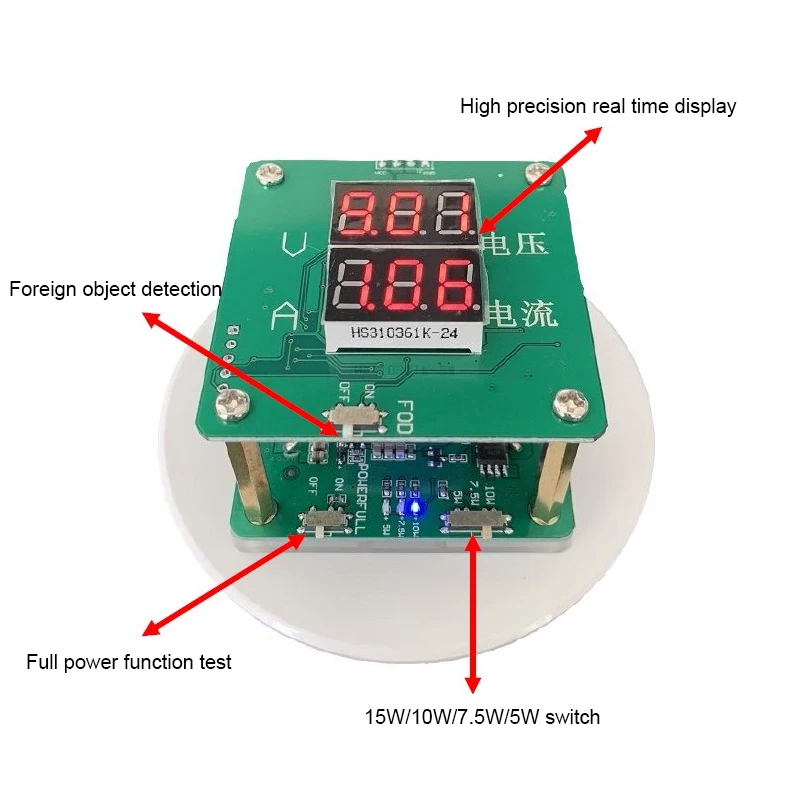 Wireless Charging Aging Testing Instrument Power 15W Universal 10W Adjustable Receiving Testing Frame Testing Tool Yingji Core
Wireless Charging Aging Testing Instrument Power 15W Universal 10W Adjustable Receiving Testing Frame Testing Tool Yingji Core