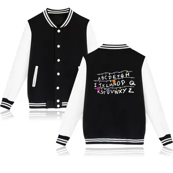 Fashion Stranger Thing Baseball Jacket Women Men Sweatshirt Stranger Thing Jackets Montauk Clothing 4 Colors Cotton
Fashion Stranger Thing Baseball Jacket Women Men Sweatshirt Stranger Thing Jackets Montauk Clothing 4 Colors Cotton