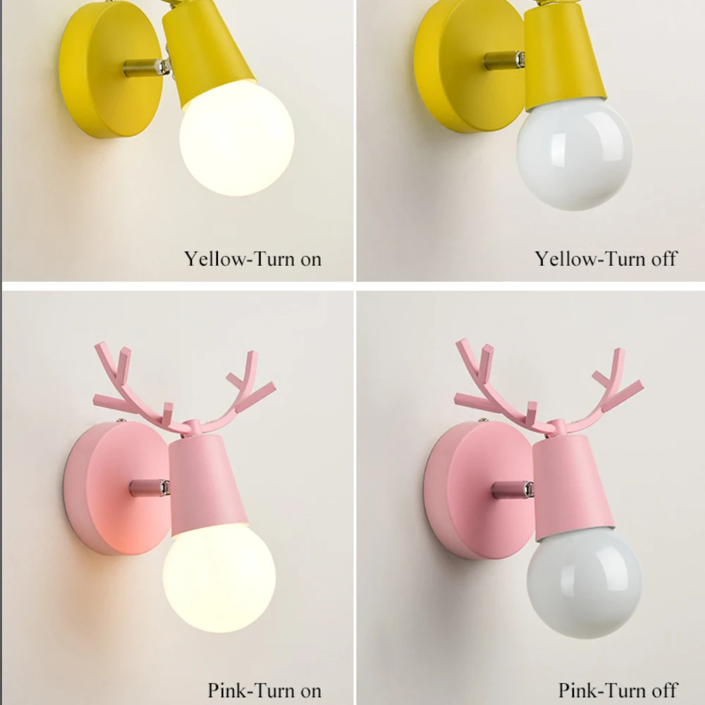 Nordic-Adjustable-LED-Wall-Lights-colorful-cartoon-Deer-Antlers-Bedroom-Reading-Sconce-Wall-Mounted-Children-room-Lighting-E27(11)